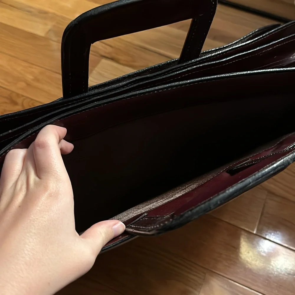 Burgundy leather Brief case